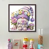 (US Only)Gnome Design DIY Bead Embroidery Kit 40x39cm 9CT Cross Stitch Kit for Home Decor