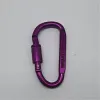 High quality bold 8CM D-shaped aluminum alloy carabiner with lock, quick hanging nut buckle