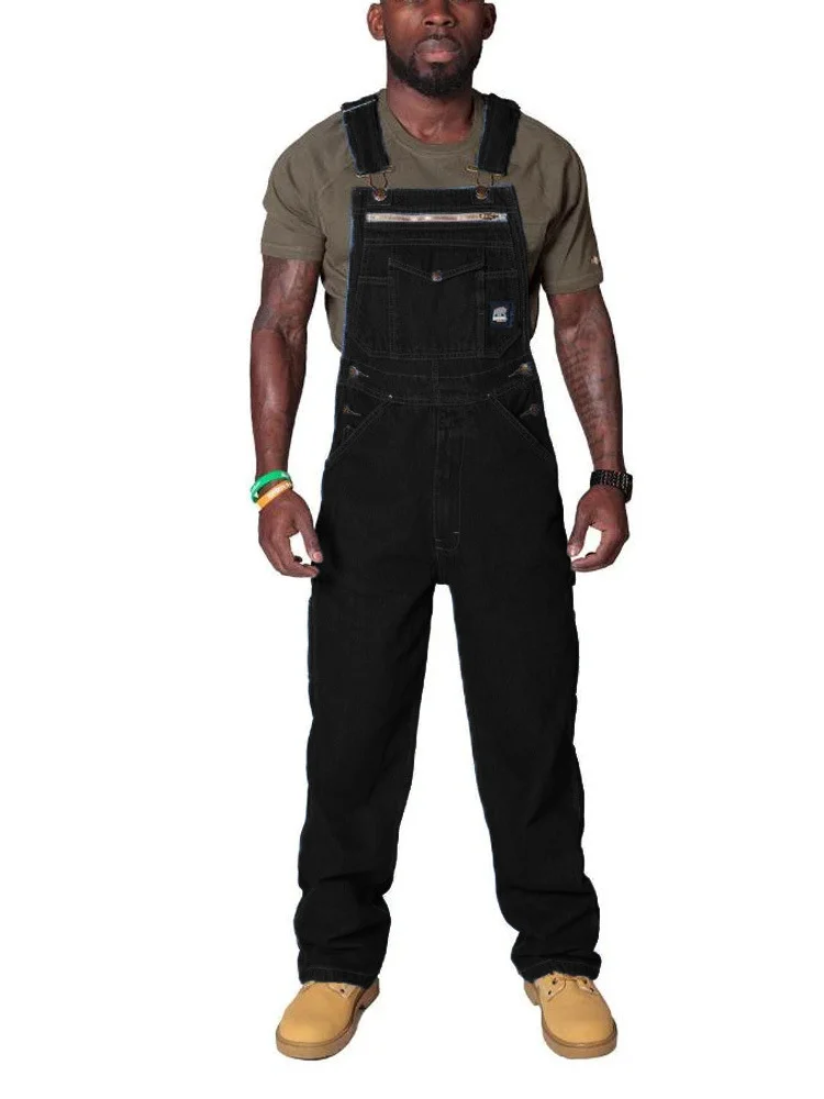 Men's Overalls Denim Jumpsuits Cargo Denim Jumpsuit One Piece