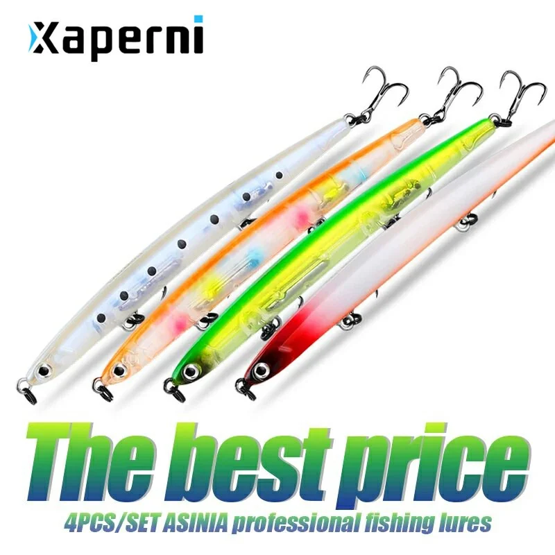 ASINIA Best price 4pcs each set 110mm 12g Hot Selling fishing Lure High Quality Professional Pencil Lure Swimming Lure