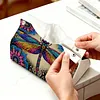 Dragonfly DIY PULeather Diamond Painting Tissue Box for Adults Beginners Decorative Diamond Art Paper Storage Holder for Living Room Bedroom Bathroom Table Decor