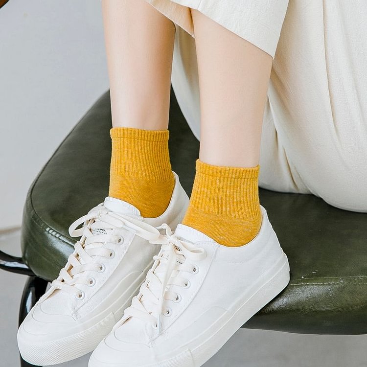 Set of 5 Pairs: Plain Socks YP408