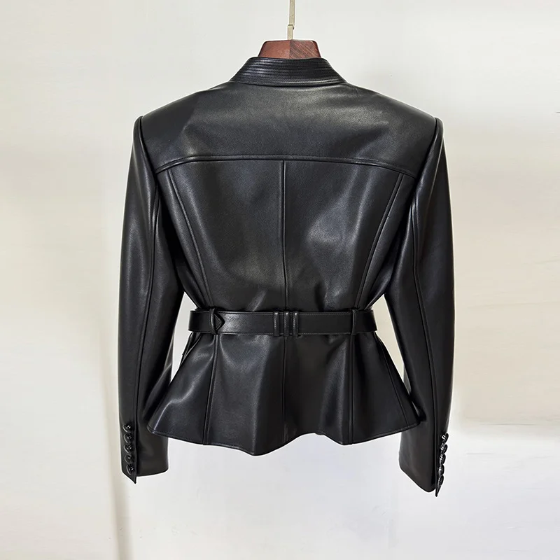Nigikala Nigikala Early Autumn New Star Fashion Belt Repair Leather Jacket Jacket