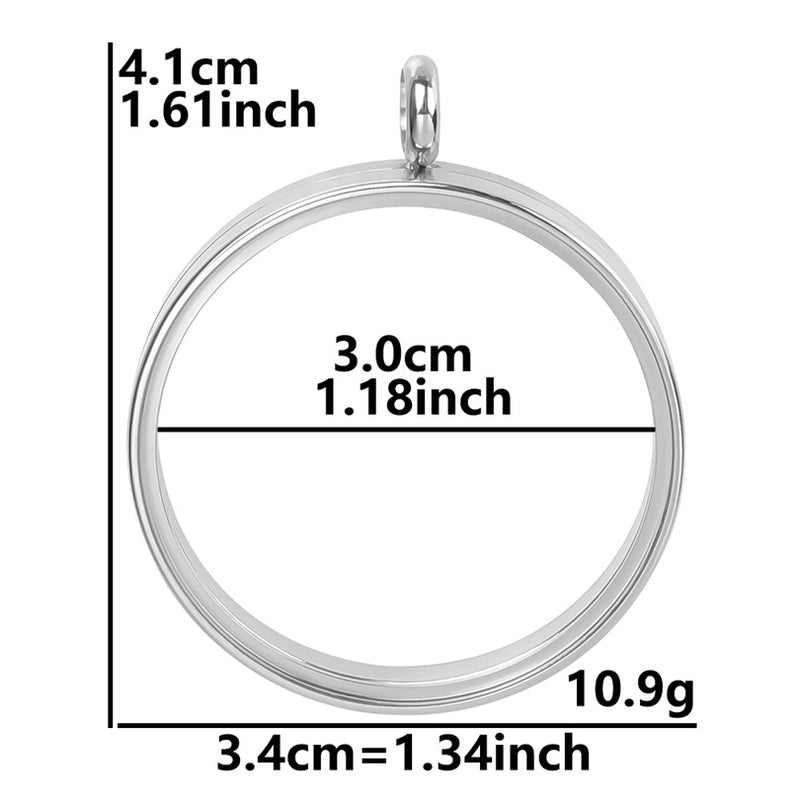 2 Pieces 304 Stainless Steel 18K Gold Plated Circle Solid Color Polished Pendant