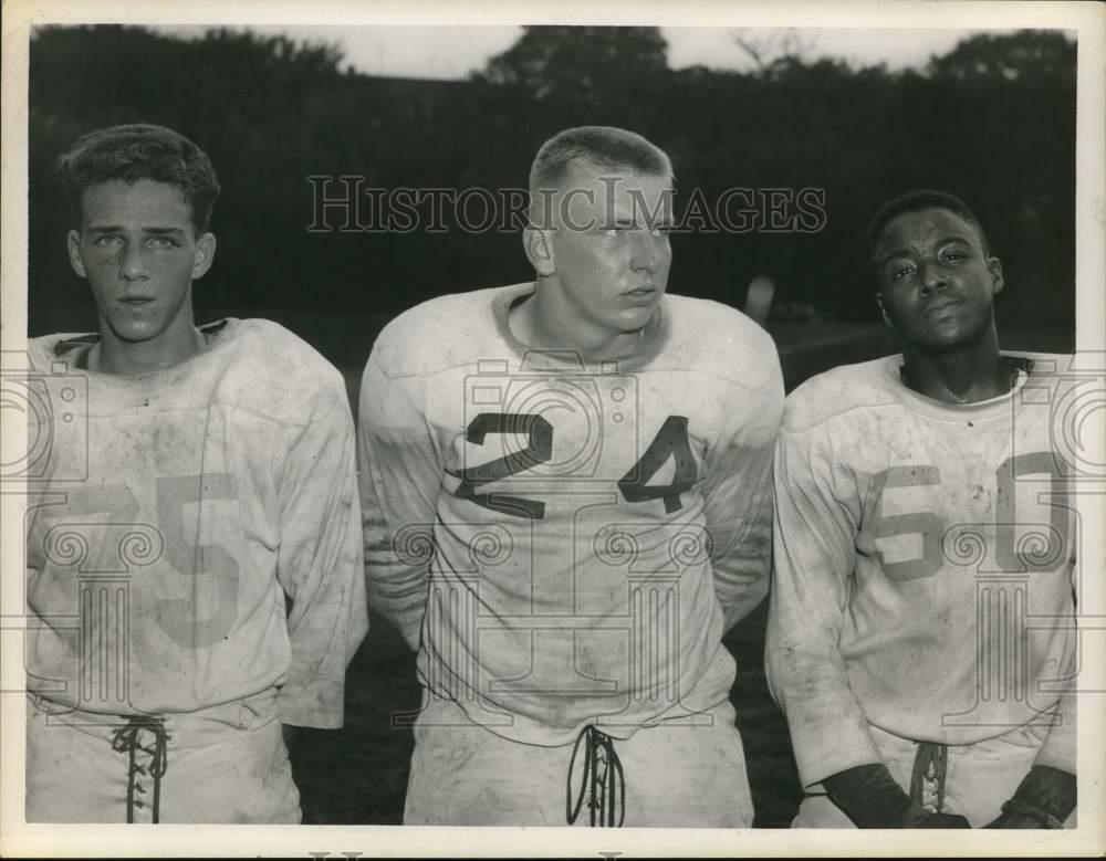 Press Photo Poster painting Philip Schuyler High School football players in Albany, New York