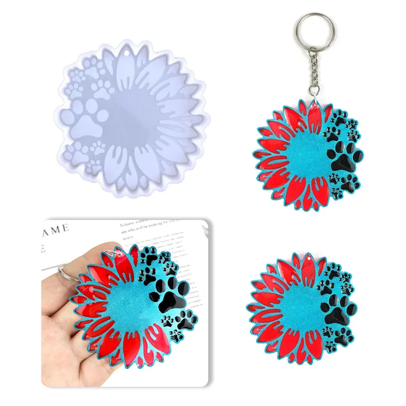 Sunflower Resin Keychain Mold