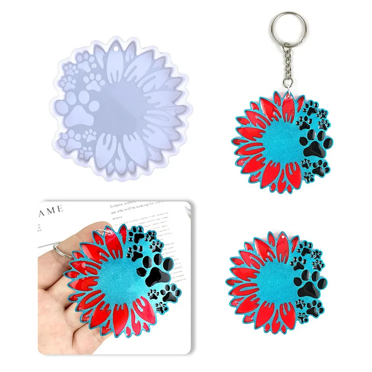 Sunflower Keychain Resin Mold CrazyMold