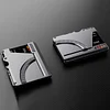 Mechanical Card Holder Wallet Holds 5 Cards Comes With Knife, Screwdriver And Bottle Opener Fan-Shaped Opening