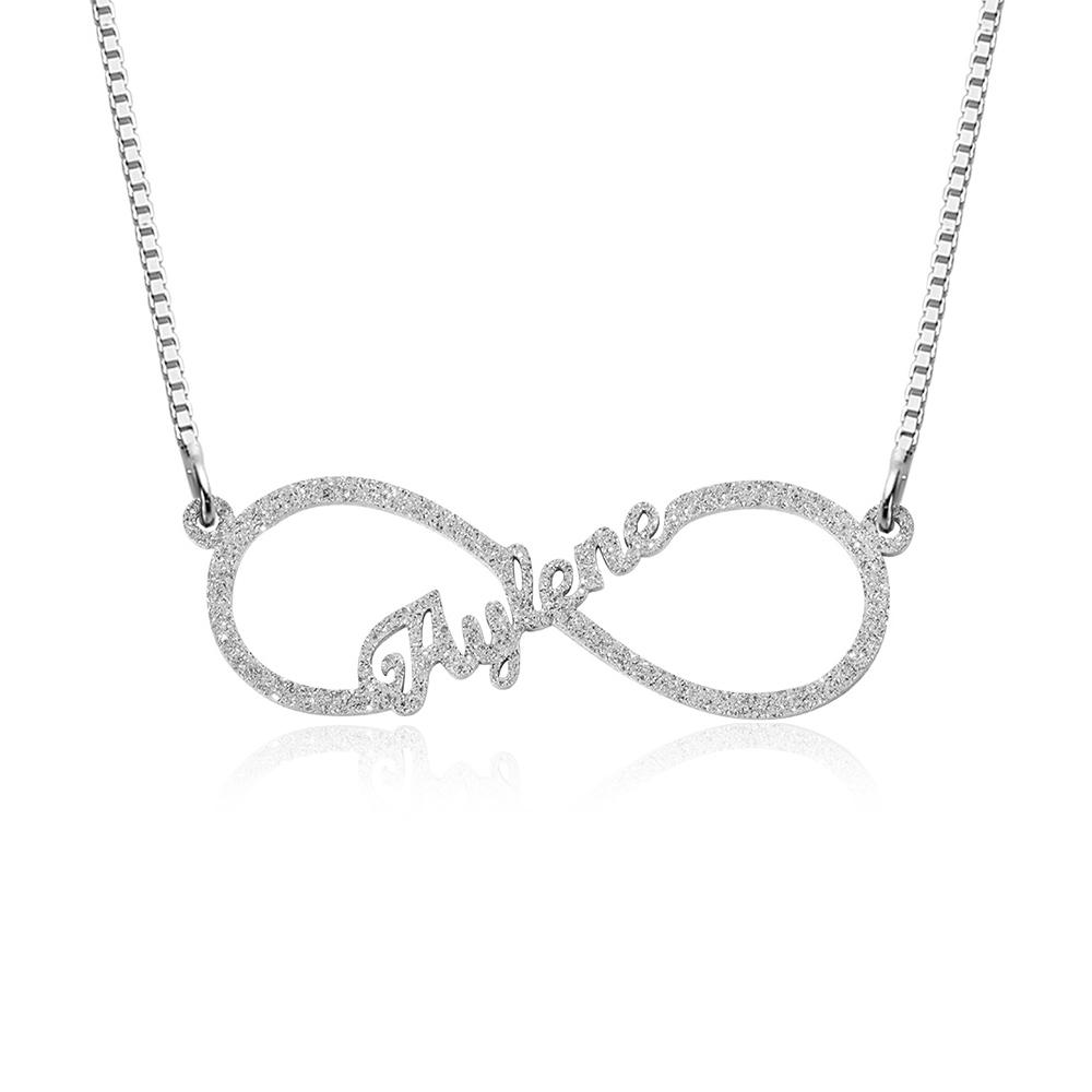 Sparkling Infinity Name Necklaces Personalized Custom Name Chain