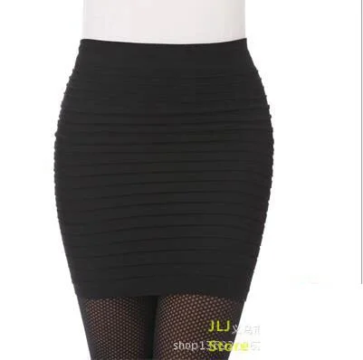 CUHAKCI Summer Skirts Sexy Short Ladies Skirt High Waist A-Line Skirts High Elastic Black Red Pleated Skirt Candy Colors