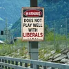 Does Not Play Well With Liberals - Vintage Metal Signs - 20*30cm/30*40cm - Warning