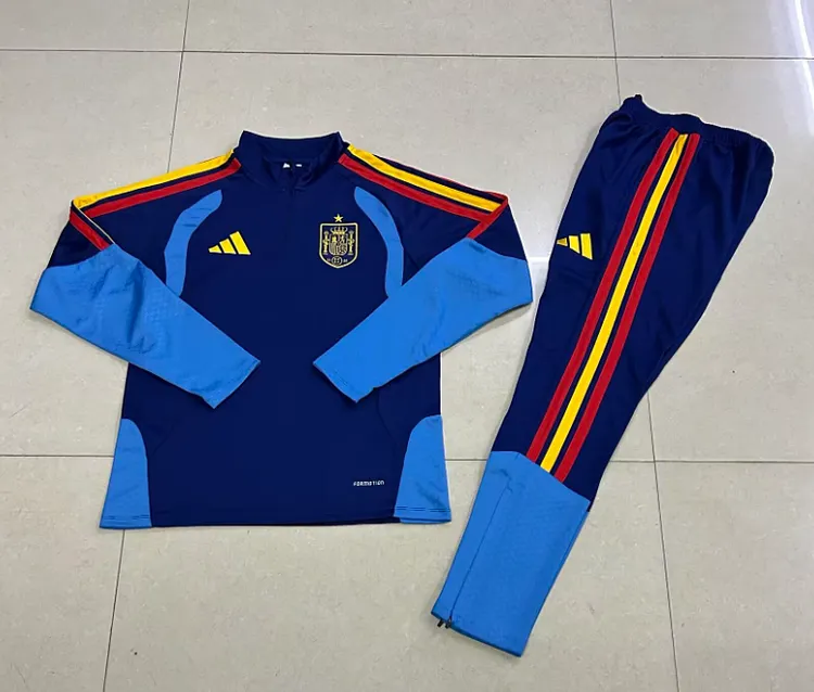 26-27 Spain Royal Blue World Cup Football Jersey, 1:1 replica, Thai quality.