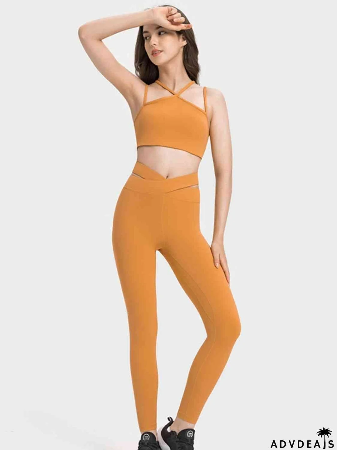 Double-Strap Cropped Sports Cami