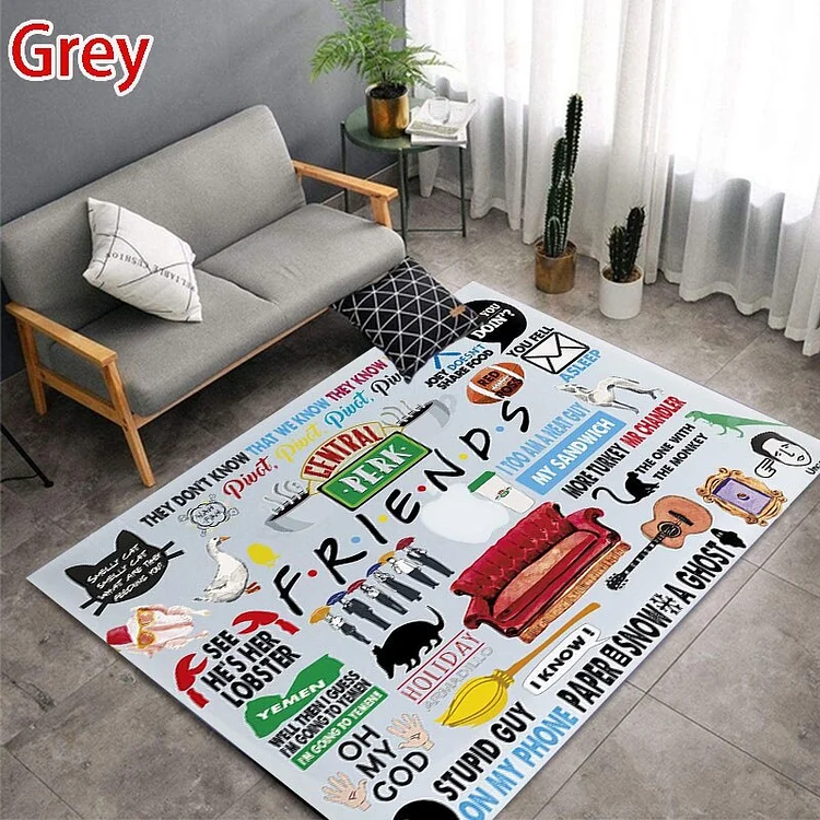 3D Printed Friends TV Show Floor Mats Door Mats Home Runner Rugs Bedroom Kids Play Mats Nursery Rugs S Yoga Mats