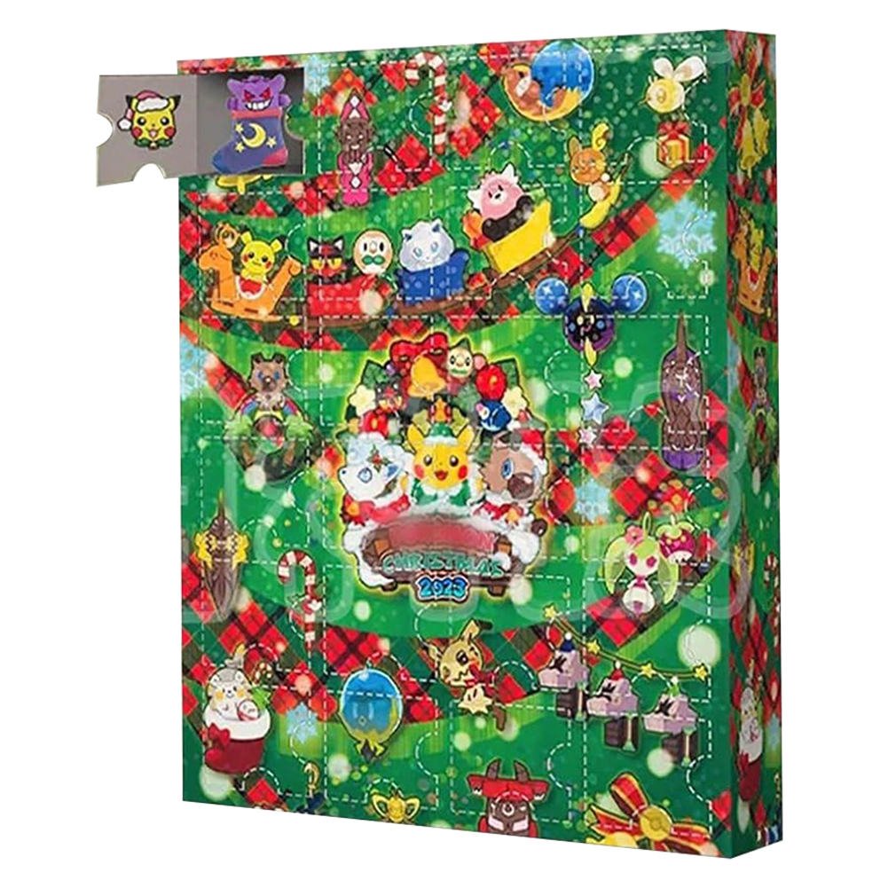 Christmas Anime Figure Cartoon Calendar Box 24 Days Pikachu Arrival Calendar Box