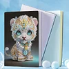 5D Diamond Mosaic Notebook 50 Pages DIY Partial Special Shaped Drill Journal A5 Chinese Zodiac Notebook Kit