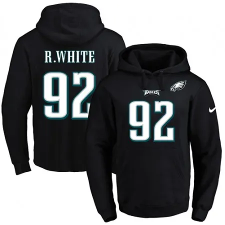 Eagles #92 Reggie White Black Name & Number Pullover NFL Hoodie