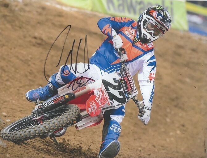 *CHAD REED*SIGNED*AUTOGRAPHED*Photo Poster painting*HONDA*SUPERCROSS*COA*8.5 X 11