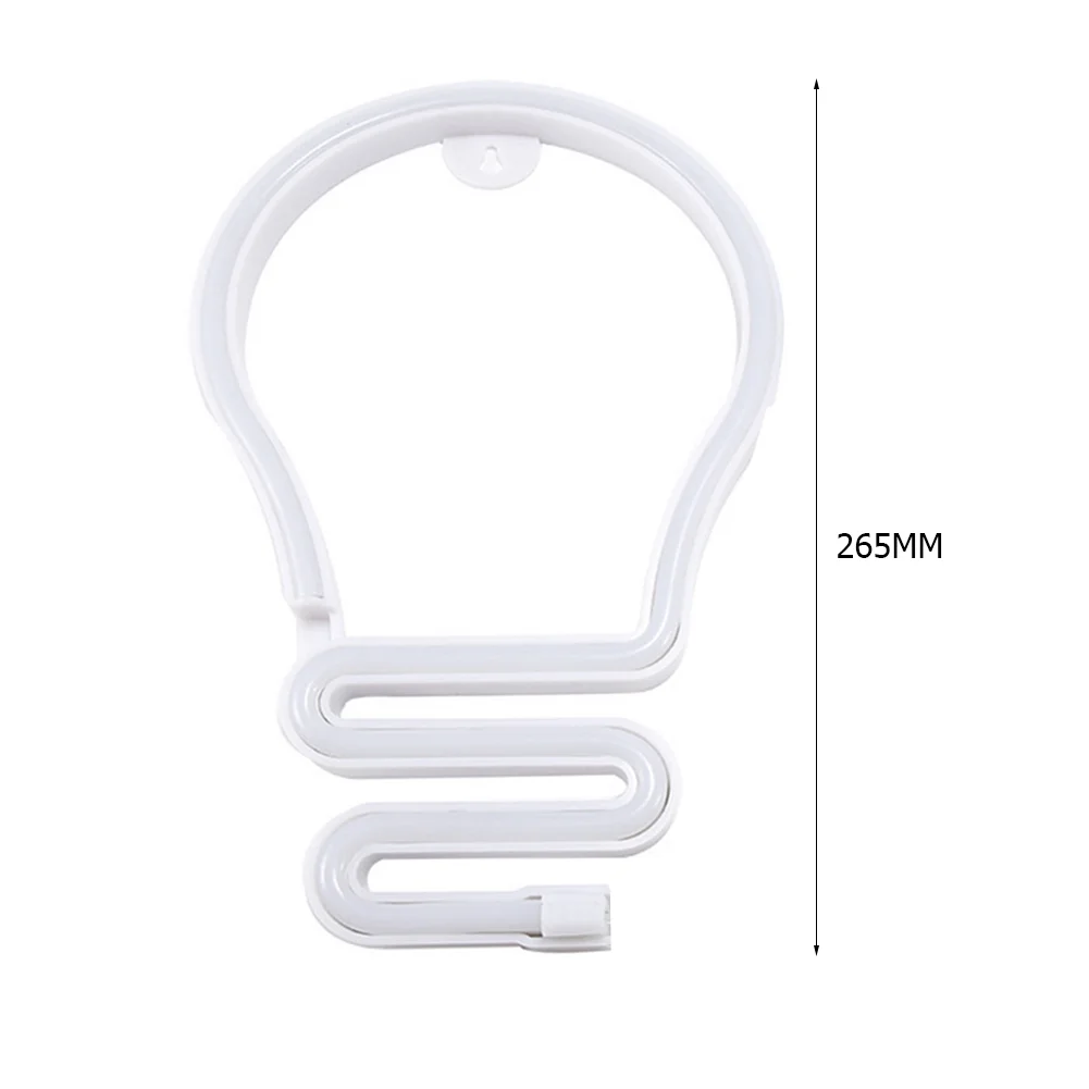 Light Bulb LED Neon Light Neon Sign Hanging Decoration Night Lamp (Warm)