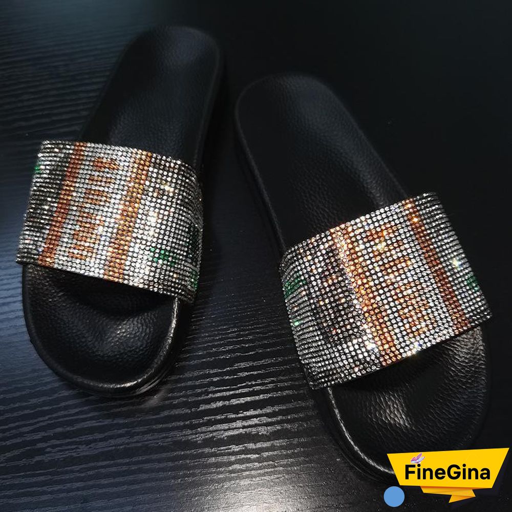 White/Black Women Go Out Shining Slipper