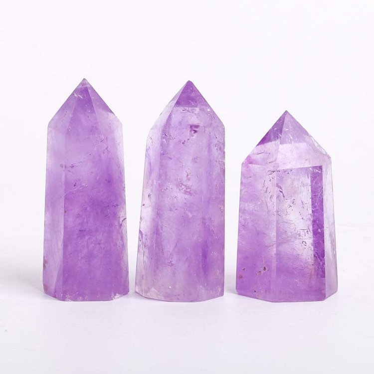 Set of 3 Amethyst Crystal Towers Points Bulk Crystal wholesale suppliers