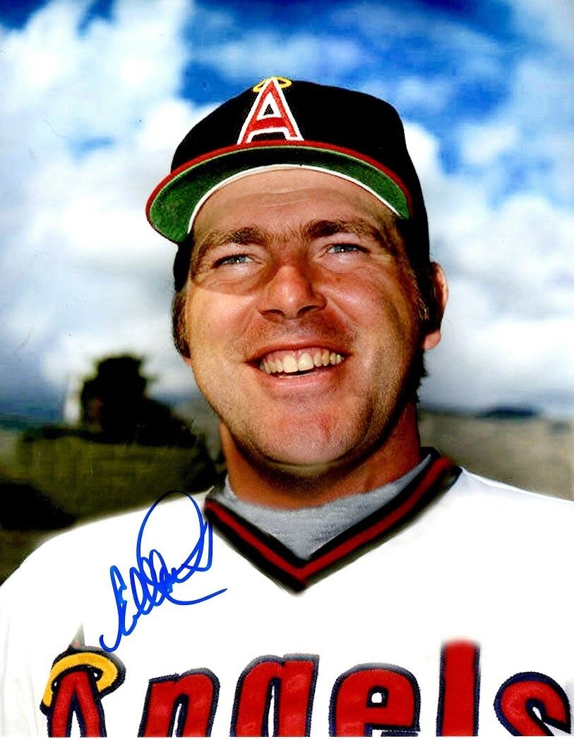 Signed 8x10 ED OTT CALIFORNIA ANGELS Autographed Photo Poster painting - COA