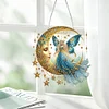(US Local)Acrylic Moonlight Goddess Diamond Art Hanging Pendant for Garden Window Decor(C)
