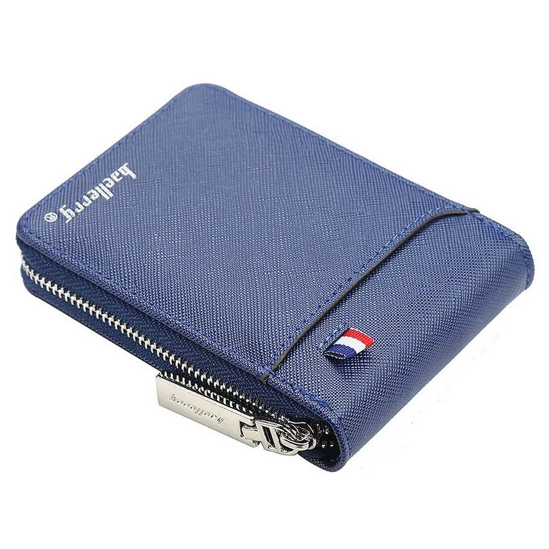 Wallet Men's 2022 New Short Small Multifunctional Hand Card Holder PU Business Zipper Purse Fashion High-quality Casual Wallet