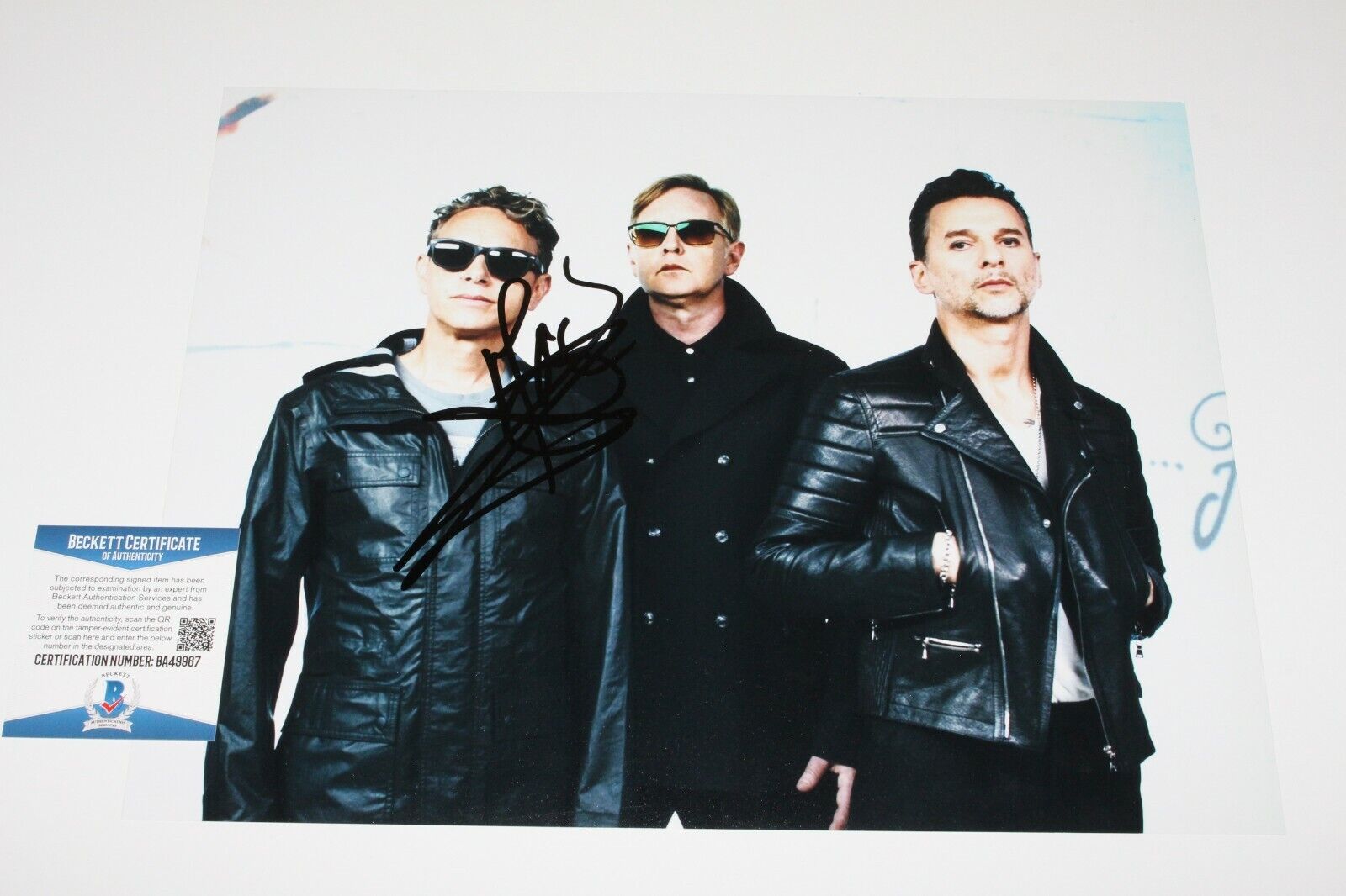 DEPECHE MODE MARTIN GORE HAND SIGNED 11x14 Photo Poster painting BECKETT COA BAND AUTOGRAPH