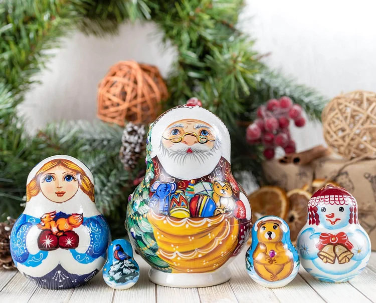  Santa doll multiFarbeed nesting dolls - RSDP-Rebornbabypuppen-Rebornbabypuppen.de