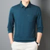 2023 New Men's Casual Business Lapel Bottoming POLO Shirt