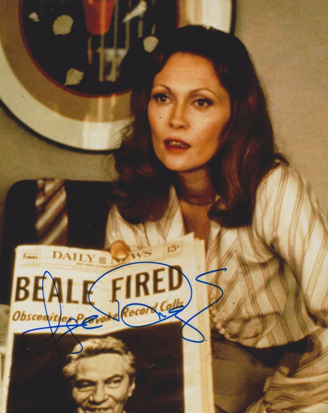 Faye Dunaway Signed Network 10x8 Photo Poster painting AFTAL