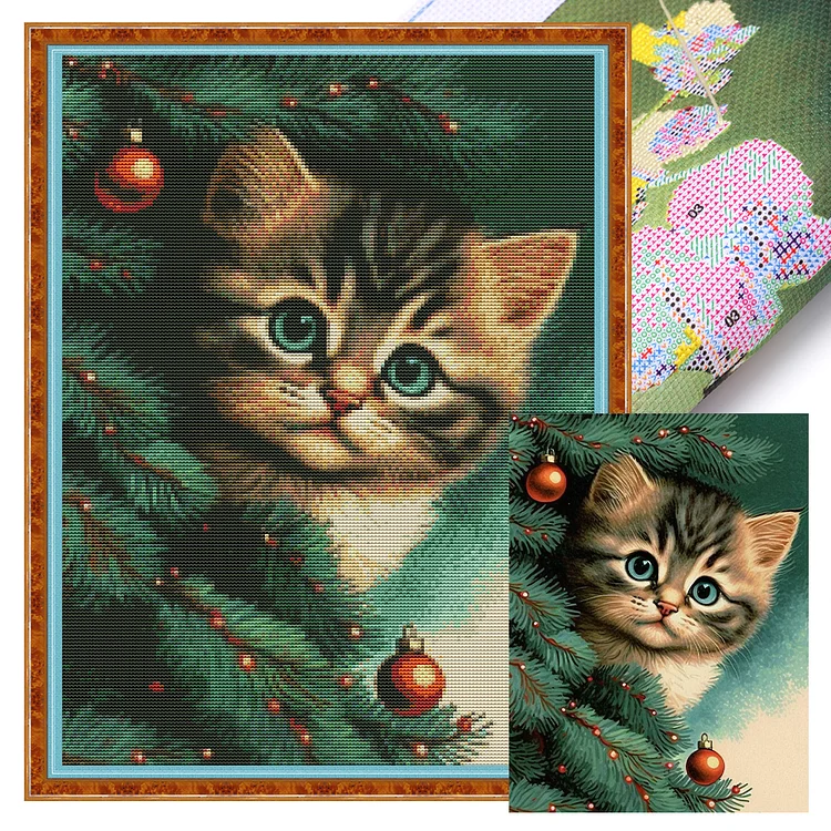 Christmas Animals - Printed Cross Stitch 11CT 40*55CM