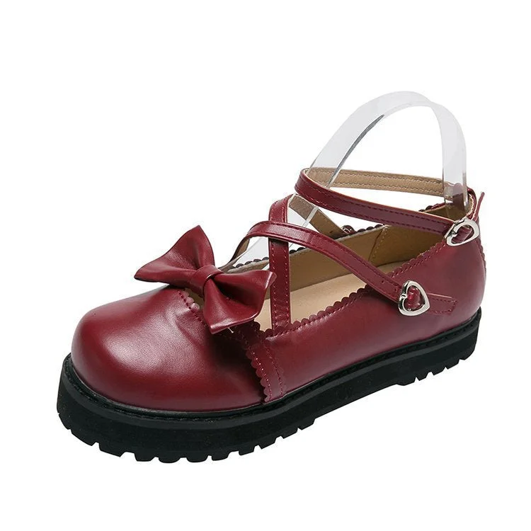 Japanese Kawaii lolita Shoes JK Uniform Shoes Mary Janes Shoes Woman lolita dress cosplay Shoes low heel women pink white red