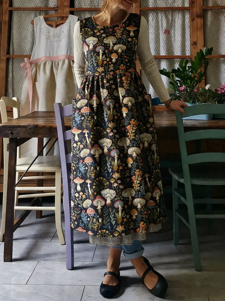 Floral Print Apron