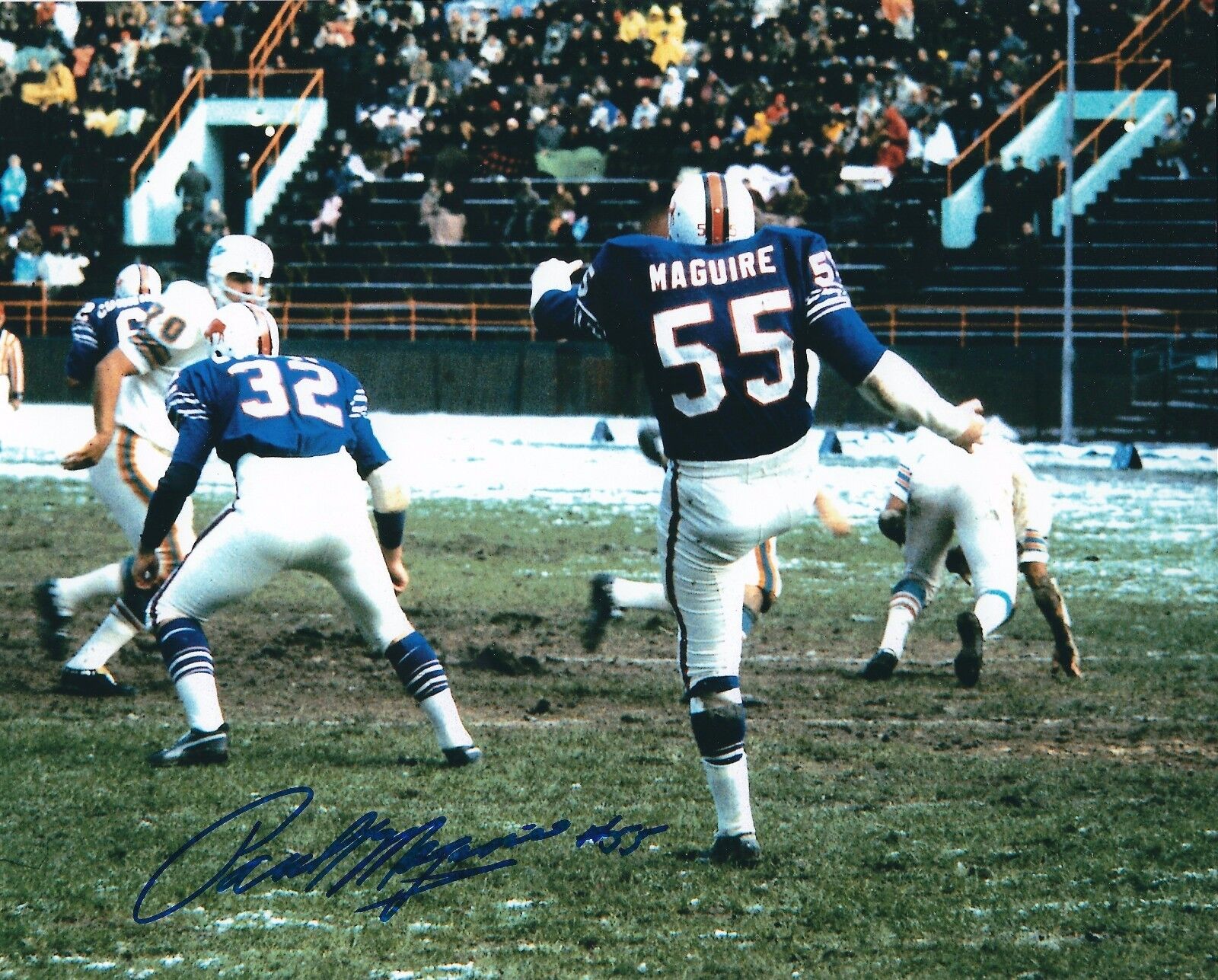 Autographed PAUL MAGUIRE Buffalo Bills 8x10 Photo Poster painting - w/COA