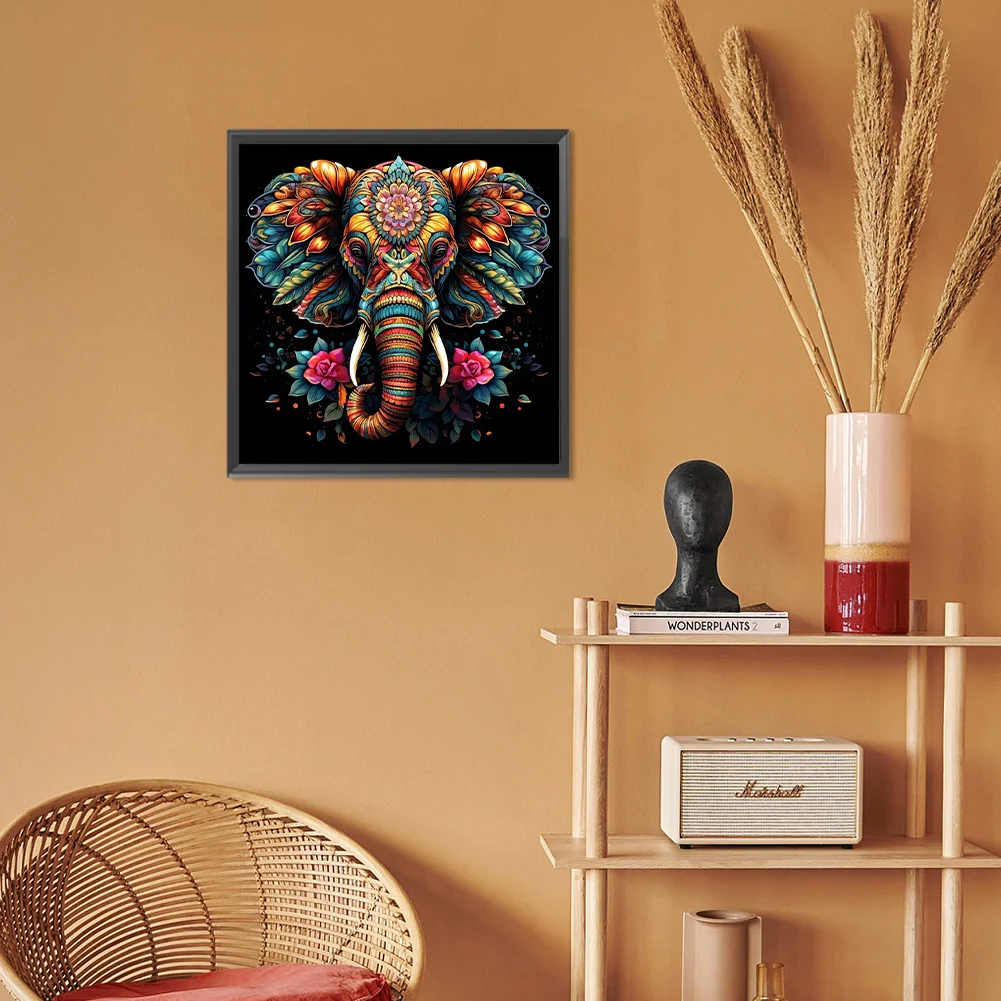 Diamond Painting - Full Round Drill - Elephant(Canvas|30*30cm)