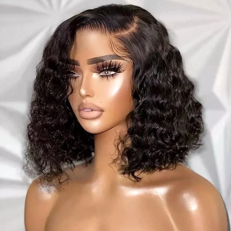 Summer Trends Full End Romantic Curly Bob Lace Front Wig