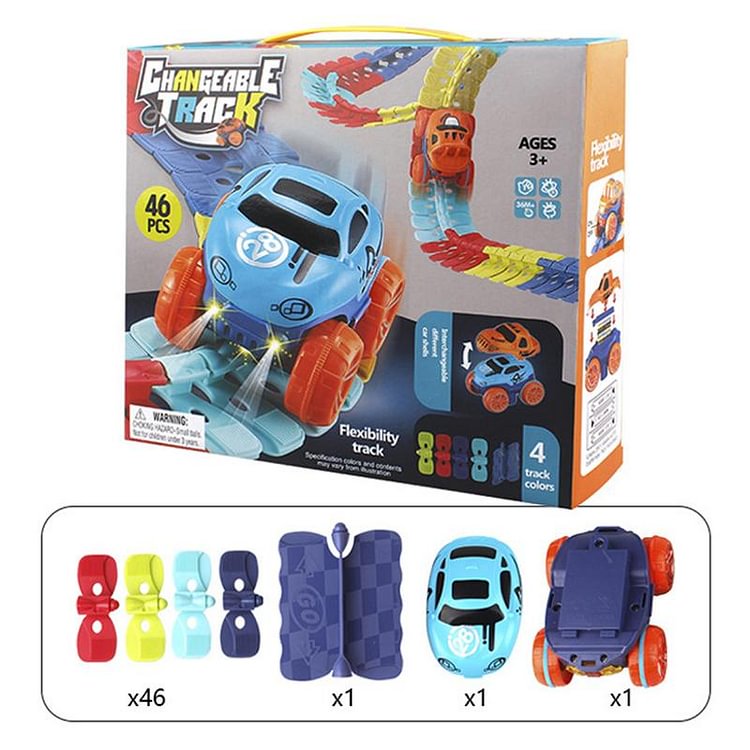 Changeable Track with LED Light-Up Race Car