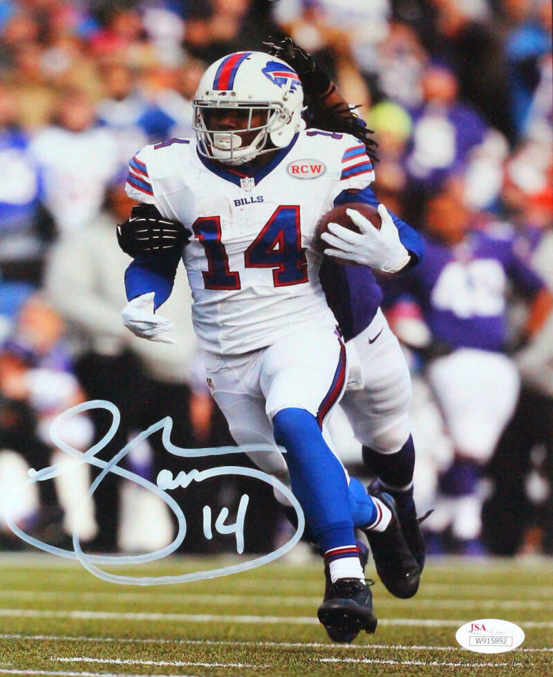 Sammy Watkins Autographed Buffalo Bills 8x10 Running On Field Photo Poster painting- JSA W *Whit