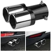 Dual Outlet Car Exhaust Tip Stainless Steel Auto Muffler Silencer Accessories