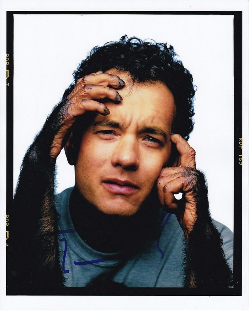 Tom hanks signed autographed monkey arms Photo Poster painting