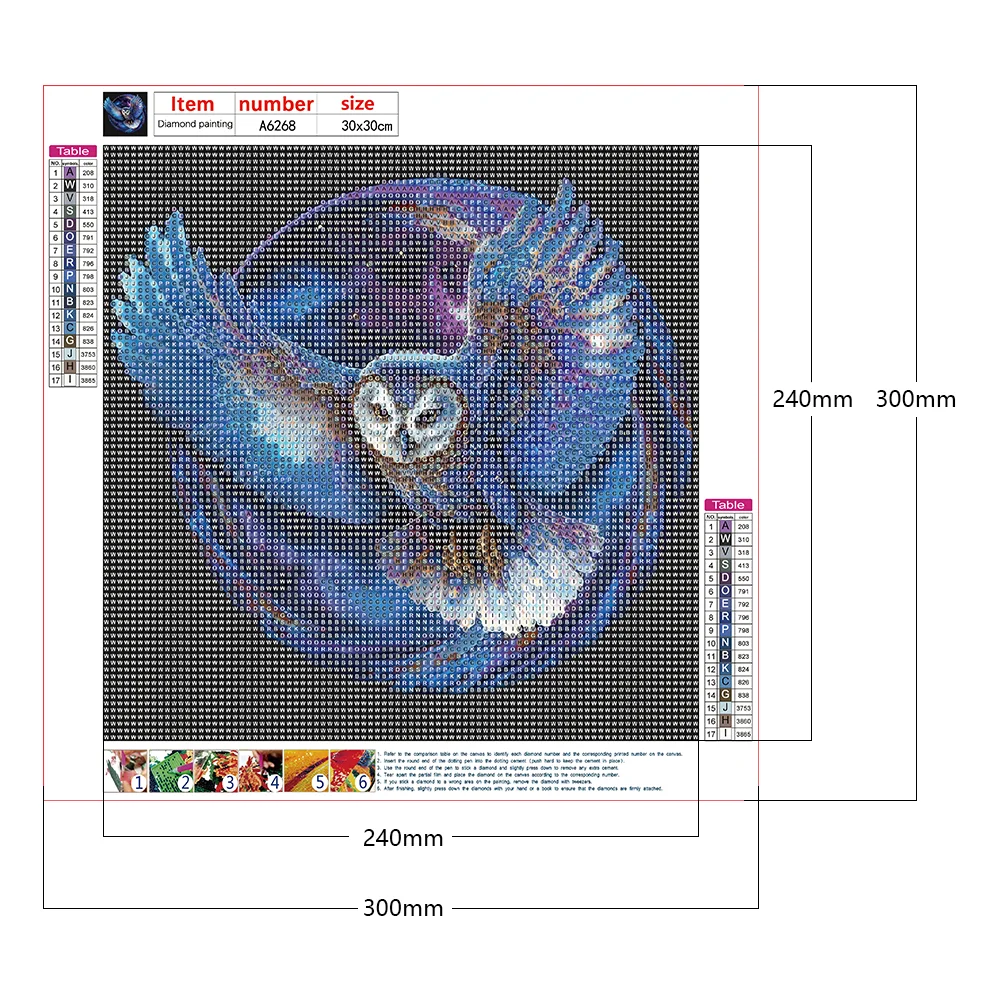 Diamond Painting - Full Round Drill - Owl(30*30cm)