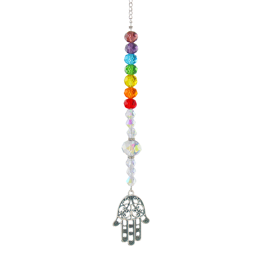 Crystal Wind Chime Tree of Life Colorful Beads Ornaments Home Garden Decor