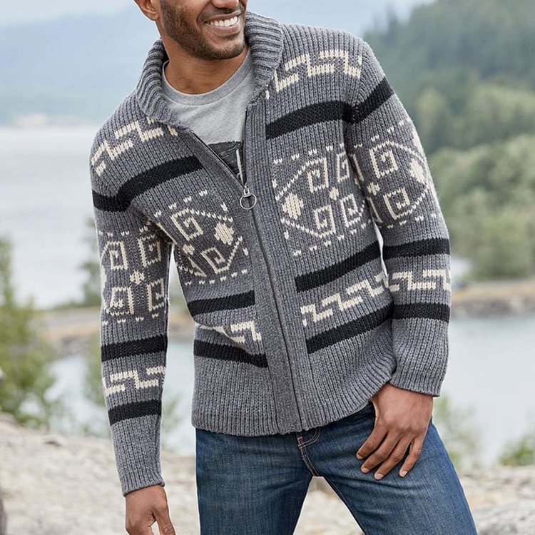 Standard Geometric Casual Men's Sweater