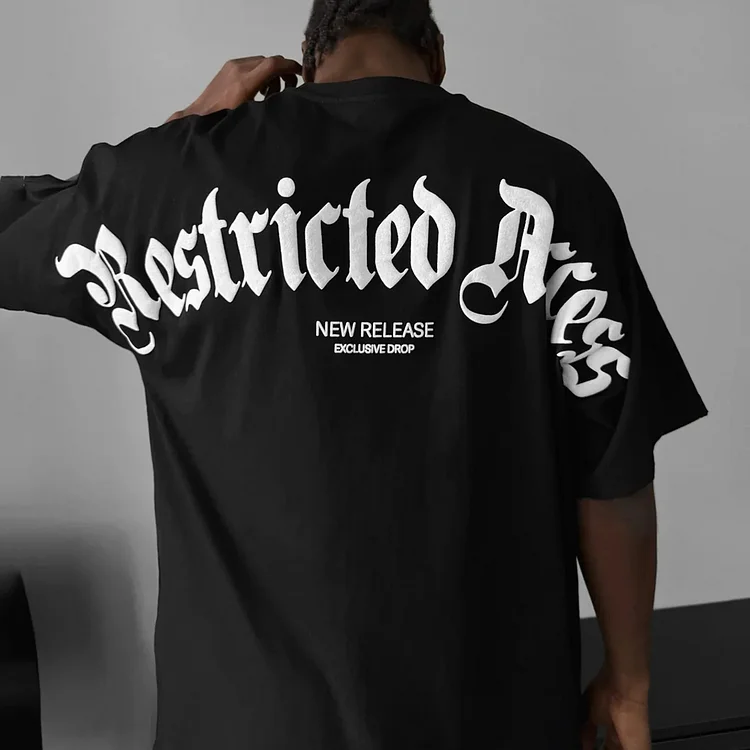 Unisex Casual Restricted Foam-Printed T-Shirt