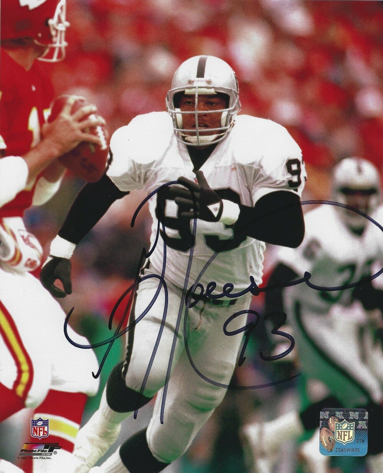 Signed 8x10 GREG TOWNSEND Oakland Raiders Autographed Photo Poster painting w/ COA