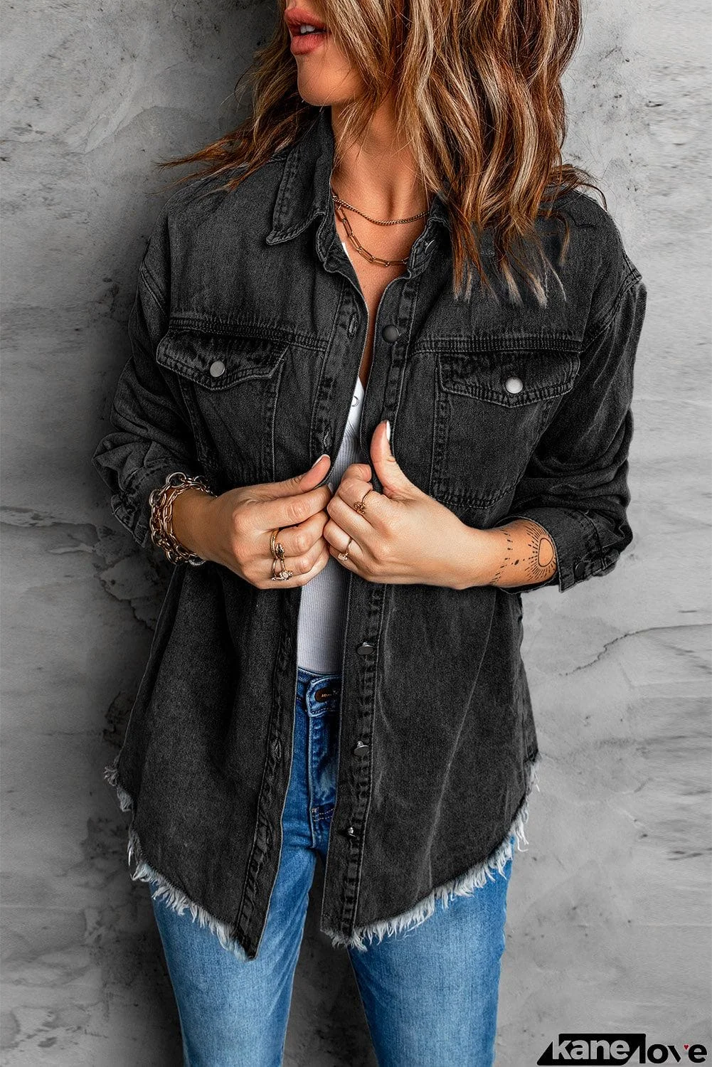 Black Pocket Jean Jacket
