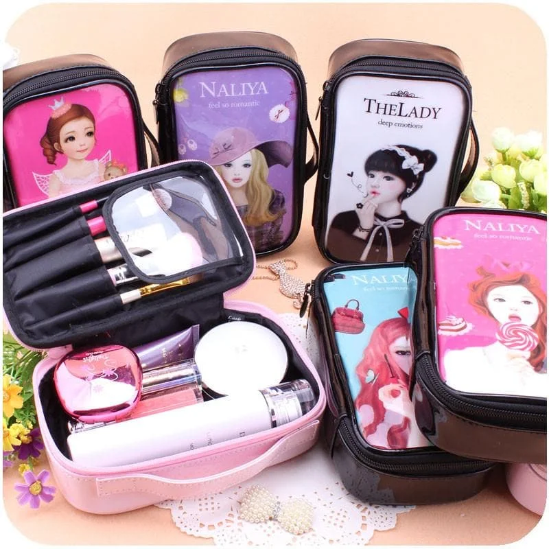 24 Patterns Cutie Girl Cartoon Cosmetic Storage Bag SP153063