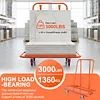 [US Local Warehouse] Heavy Duty Drywall Sheet Cart Panel Dolly Wooden Board Trolley Flatbed Handcart